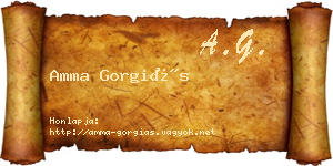 Amma Gorgiás névjegykártya